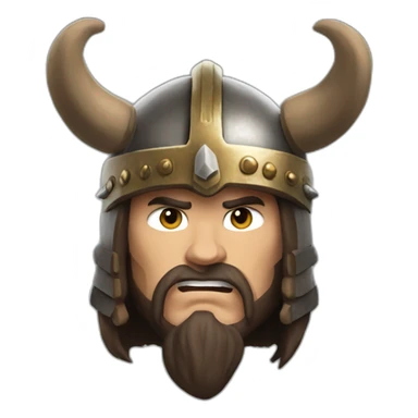 Conan the barbarian with horn helmet sticker