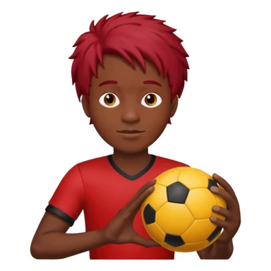 black man who play ball with red hair sticker