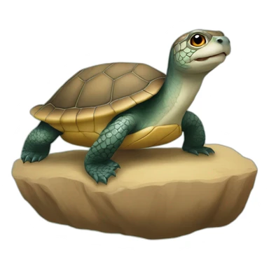 Tortue sur une loutre sticker