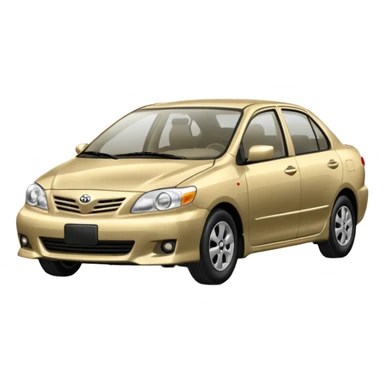 Golden Gray Corolla 2003 Car Emoji sticker