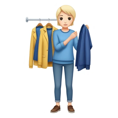 try on new clothes  sticker