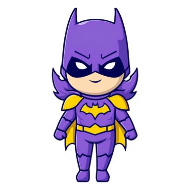 Batgirl superhero sticker