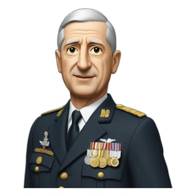 Charles de gaulle 2023 en blazer sans medaille sticker