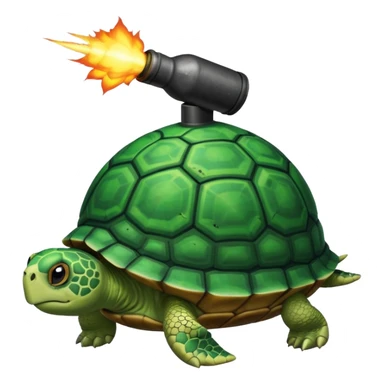Turtle standing on top of a bomb sticker