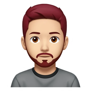 Mike Shinoda with dark red hair, brown eyes sticker