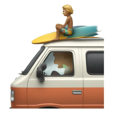 Surfer Watching the waves From the back of a van sticker