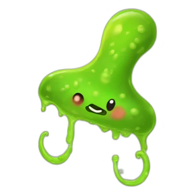 Slime on an animal tail sticker