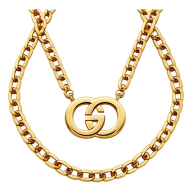 luxury gold Gucci chain necklace sticker