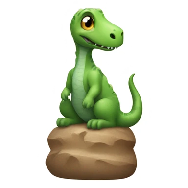 Dinosaur in top of a cat sticker