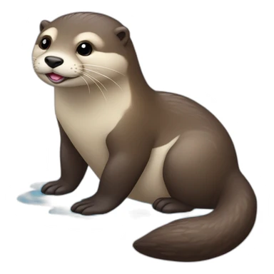 Loutre sur le dos d'une licorne sticker