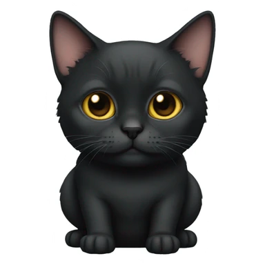 Black munchkin cat sticker