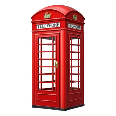 red telephone booth sticker