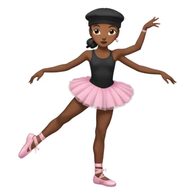 hip hop ballerina, wearing cap and urban clothing sticker