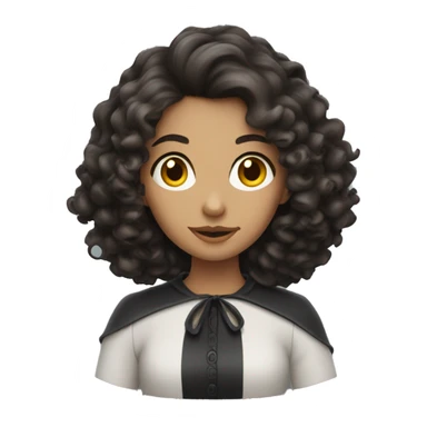 brunette girl photographer witch curls sticker