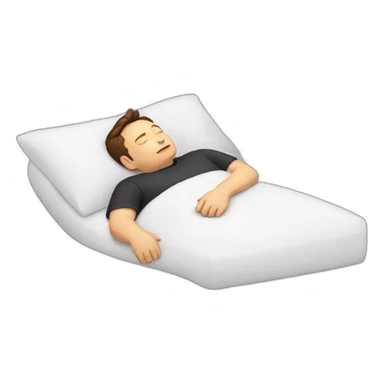 Elon Musk sleeping sticker