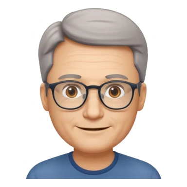 선생님 챗봇에 쓸 프로필 이모지 작게, 중후한 남자로  sticker