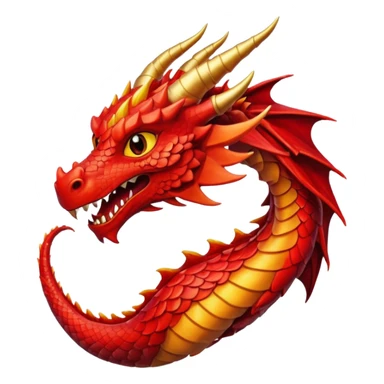 Red dragan emoj sticker