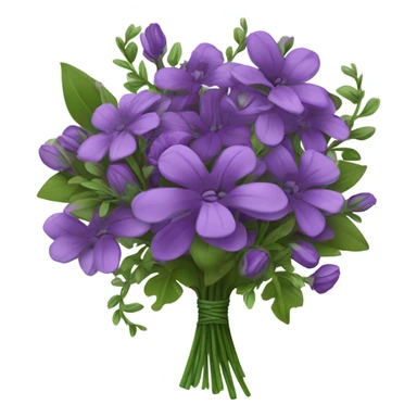 purple flower bouquet  sticker