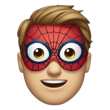 Blue gradient spider man, white eye sticker