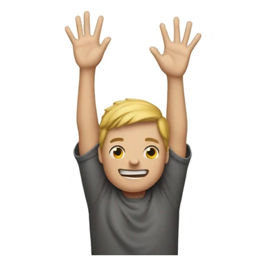 Person with hands in the air surrendered  sticker