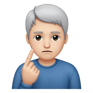 Sad face and middle finger sticker