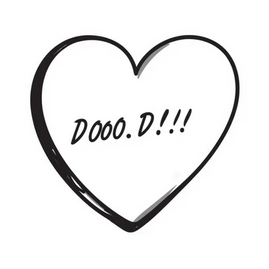 heart-shaped sticky note with handwritten text sticker