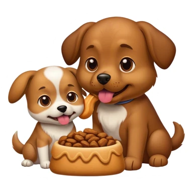 Dog eating a dog sticker