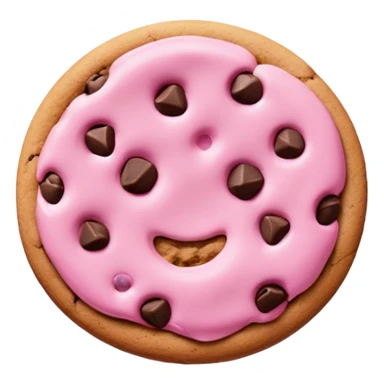 Pink chocolate chip cookie sticker