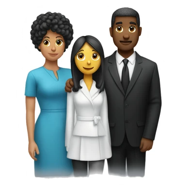 Corazón celeste con una mujer blanca y un hombre negro besándose  sticker