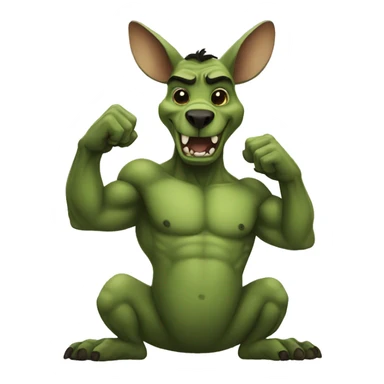 hulk kangaroo sticker