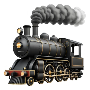 front view of an old-fashion steam train coming down the tracks sticker