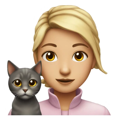 Girl with face cat from shrike sticker