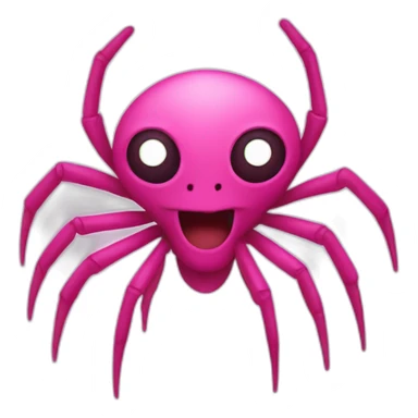 pink spider with hells  sticker
