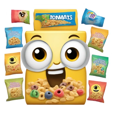 cereal box sticker