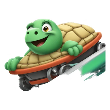 Turtle on a roller coaster  sticker