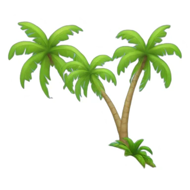 sand island with palm tree sticker
