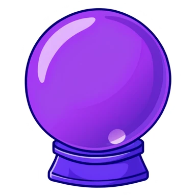 purple crystal ball sticker