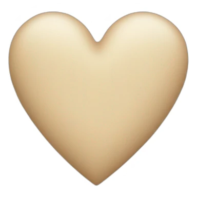 Beige colour heart sticker