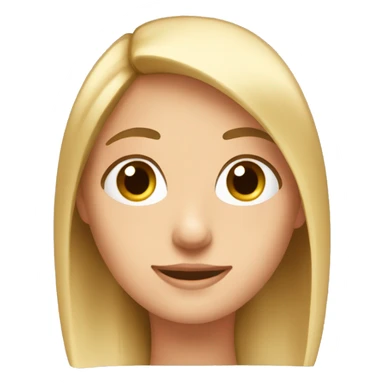 A girl with straight hair ￼ sticker