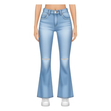 Y2K flared jeans sticker