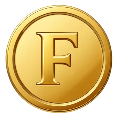 coin with F letter sticker