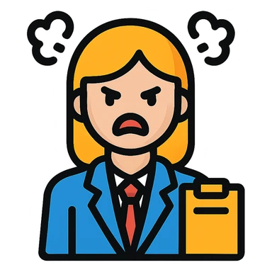 Business secretary is angry sticker