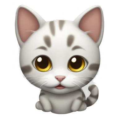 a cuddly cute baby cat sticker