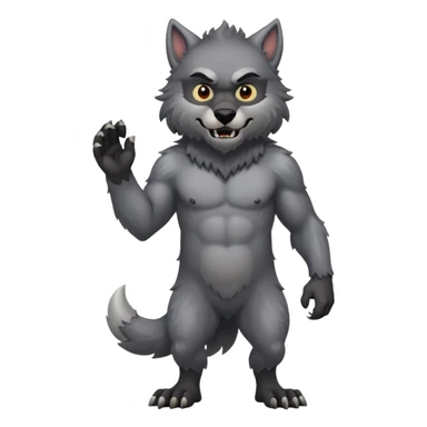 Create an emoji of Werewolf full bodied sticker