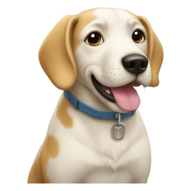 a dog in a bus sticker