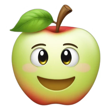 smirking apple sticker
