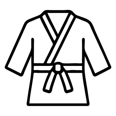 Simple white martial arts gi uniform sticker