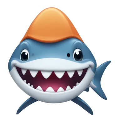 Happy shark sticker
