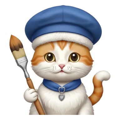 emoji of a cat that is also an artist sticker