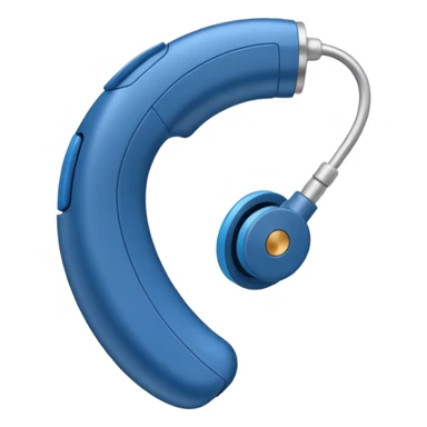 blue hearing aid sticker